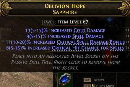 MMOJUGG Path of Exile 2 OBLIVION HOPE SAPPHIRE#1144499 Details View of Item Function and Use