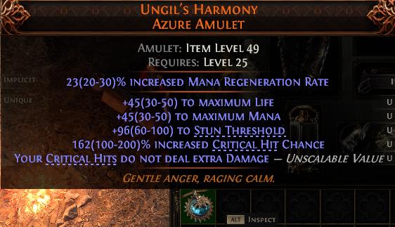 MMOJUGG Path of Exile 2 UNGIL'S HARMONY AZURE AMULET#1144767 Details View of Item Function and Use