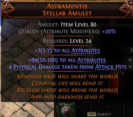 MMOJUGG Path of Exile 2 ASTRAMENTIS STELLAR AMULET#1146418 Details View of Item Function and Use