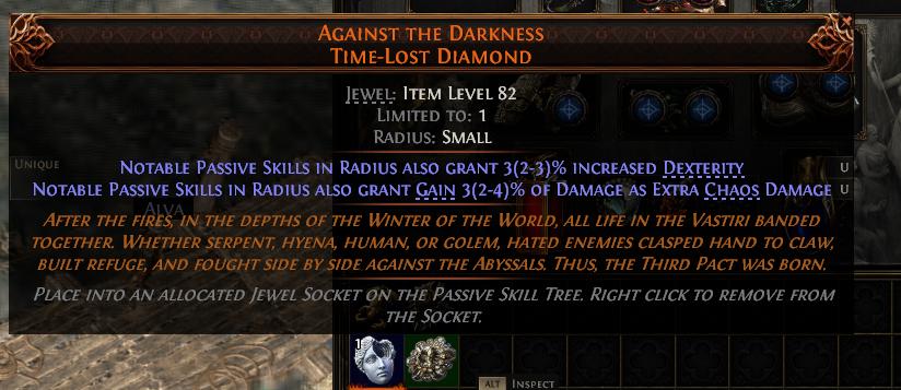 MMOJUGG Path of Exile 2 AGAINST THE DARKNESS TIME-LOST DIAMOND#1151150 Details View of Item Function and Use