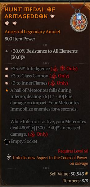 MMOJUGG Diablo 4 HUNT MEDAL OF ARMAGEDDON#1173245 Details View of Item Function and Use