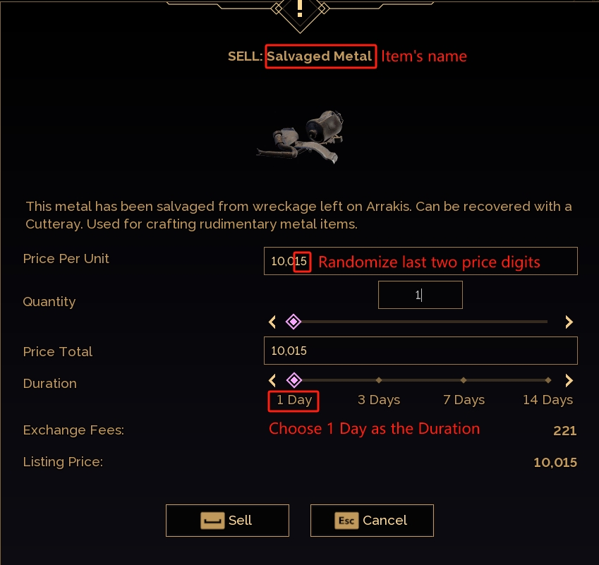 Dune Awakening Solari Auction House Trade